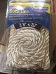 Marpac Twisted Nylon Dock Line 3/8" X 20' White 7-6352 Ready-to-use. Fixed Price $9.99.