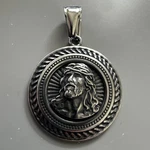 Jesus Christ Stainless Steel Pendant Dark Metal 24 Inch Chain Gift Unisex. Fixed Price $14.95.