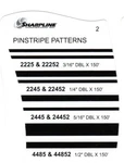 3/16" 1/4" 5/16" 1/2" Sharpline 150' Double Vinyl Pinstripe. Fixed Price $35.10.