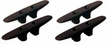 4 Pack Black 6 Inch Nylon Cleat Boat Marine Dock Anchor Line Rope Tie-down. Fixed Price $10.99.