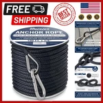 Heavy Duty Marine Rope - 100FT Nylon Anchor Line With Stainless Steel Thimble. Fixed Price $82.95.