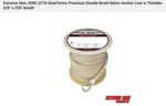 Extreme Max 3006.2276 Nylon Anchor Line W/thimble 5/8"X250', White&gold (2-2). Fixed Price $143.99.