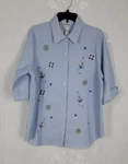 Bon Worth Women's 3/4 Sleeve Shirt Embroidered Boat Anchor Rudder Size. Fixed Price $18.00.