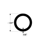 V12-0005BKA50-1 Taco Marine 3/4 Tube Style Flexible Vinyl Insert Black. Fixed Price $89.99.