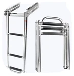 Marinebaby 3 Steps Boat Ladder Telescoping Under Platform Sliding Spring Latch. Fixed Price $70.00.