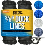 Lines Boat Ropes For Docking 3/8" Braided Mooring Marine 15FT. Fixed Price $28.79.