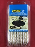 Dock Line Double Braided Nylon 5/8" X 20' Gold & White Seachoice 40071. Fixed Price $24.99.