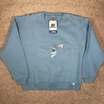 Russell Athletic Dri-power Crewneck Sweatshirt Mens Large Light Blue Nwt. Fixed Price $17.86.