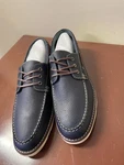 Johnny Bigg Mens Anchor Leather Boat Shoes Navy Blue J213FWC200 UK15-US16 N149. Fixed Price $128.70.