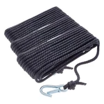 Attwood 11742-7 3/8" X 50' Solid Braid Mfp Anchor Line, Black, Spring Hook. Fixed Price $77.91.