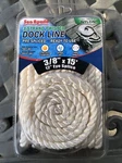 Seabowld Strand Twisted Dock Line Pre Spliced 3/8 X 15 - 12 Eye. Fixed Price $12.00.