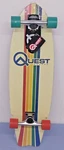 New Quest Double Kicktail 32" Maple Skateboard Straight Line Rainbow Deck. Fixed Price $46.90.