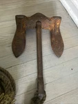 Boat Anchor Vintage Cast Iron. 14 Lb. 9 X 12.5. Good Condition & Rope M1020. Fixed Price $89.00.