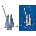 25 Lb Galvanized Danforth Standard Fluke Anchor Boats Up To 40 Feet Long. Fixed Price $158.71.