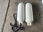 Lot Of 2 Boat Fender Bumpers White Polyform G-4 Twin Eye. Fixed Price $50.00.