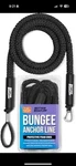 Bungee Anchor Rope, Elastic Snubber Line, To - 14FT Black. Fixed Price $25.00.