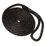 Solid Braided 190LB Cap 3/8" Diameter 15' Length Black Pp Boat Dock Line. Fixed Price $21.00.