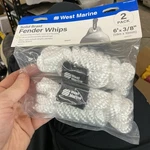 West Marine Solid Braid Fender Whips 6 X3/8 2 Pack. Fixed Price $14.99.