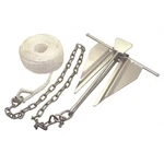 Boater Sports 1-50994 Kit Anchor #10 Rope 3/8"X100' Chain 1/4"X4' 20'-24'. Fixed Price $66.44.