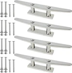 8 Inch 316 Stainless Steel Boat Dock Cleats Open Base With Screws 4 Pack. Fixed Price $88.30.