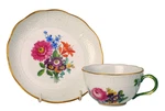 Meissen 1774-1813S Five-colored Flower Paint Porcelain Cup And Saucer. Fixed Price $439.35.