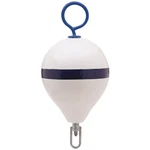 Polyform Mooring Buoy W/ Iron 17" Diameter White Blue Stripe. Fixed Price $210.21.