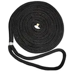 New England Ropes 3/8" Double Braid Dock Line Black 25' (C5054-12-00025). Fixed Price $42.00.
