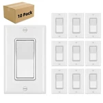 10 Pack Decorator Paddle Rocker Light Switch Residential GRADE,15A 120V/277V. Fixed Price $24.14.
