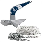 Windlass Anchor Kit 9 Lb 1/2"X100' 3-STRAND Rope 1/4"X15' HTG4 Chain. Fixed Price $239.00.