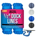 Lines Boat Ropes Docking 1/2" Braided Mooring Marine 25FT Nylon. Fixed Price $47.99.