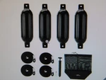 Affordura Boat 4 Pack Bumpers Fenders With Ropes, 23". Fixed Price $55.00.