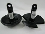Set Of Boat Anchors Vinyl Coated 15LB Mushroom & 12LB River. Fixed Price $49.95.