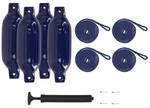 Rockville FEN445-NAVY Blue Boat Fender Package Bumpers 4.5"X16", Lines+pump. Fixed Price $44.95.