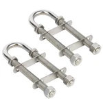 2 Pcs Marine Boat Stainless Steel Bow Stern Eye U Bolt Tie Down 4" Length. Fixed Price $17.99.