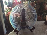 Vtg Moonstone Anchor Hocking Blue Opalescent 10 3/4 Hobnail 1940S Serving Plate. Fixed Price $12.95.
