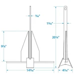 Seachoice Deluxe Anchor 4S Standard, Galvanized Steel - 41710. Fixed Price $44.87.
