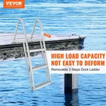 Vevor Dock Ladder, Removable Steps, 350 Lbs Load Capacity, Aluminum Alloy Pont. Fixed Price $128.70.