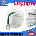 1/2"X100' Twisted Three Strand Nylon Anchor Rope Boat With Thimble New Carbole. Fixed Price $26.99.