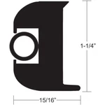 Taco Vinyl Rub Rail Black 50' #V11-3447BBK50-2. Fixed Price $404.64.