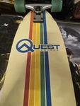 Quest Double Kicktail 32" Maple Skateboard Straight Line Rainbow Deck. Fixed Price $29.99.