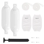 Rockville FEN265-WHITE Boat Fender Package Bumpers 6.5"X23", Covers, Lines. Fixed Price $49.95.