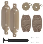Rockville FEN265-SAND Boat Fender Package Bumpers 6.5"X23", Covers, Lines. Fixed Price $49.95.