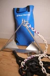 West Marine Folding Stowaway Boat Anchor Galvanized Steel Buddy Rope 24. Fixed Price $72.00.