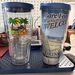 K25-MARGARITAVILLE License To Chill And Bare Feet Always Welcome Tervis Tumblers. Fixed Price $22.00.
