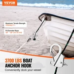 Vevor Boat Hook, 304 Stainless Steel Slide Anchor, Knotless System. Fixed Price $24.27.