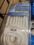 Double Braided Nylon Dock Line 1/2"X15'. Fixed Price $16.99.