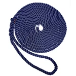New England Ropes 3/8" Premium 3-STRAND Dock Line Navy Blue 25'. Fixed Price $26.33.
