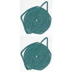 Pack Of 1/2 X 15 Ft Forest Green Double Braid Nylon Mooring And Docking Lines. Fixed Price $40.22.
