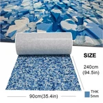 35"W Boat Flooring Eva Foam Marine Sea Decking Carpet Blue Camo. Fixed Price $59.92.