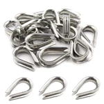 10 Pc 1/8'' Light Duty Stainless Steel 316 Marine Wire Rope Chain Thimble Boat. Fixed Price $10.99.